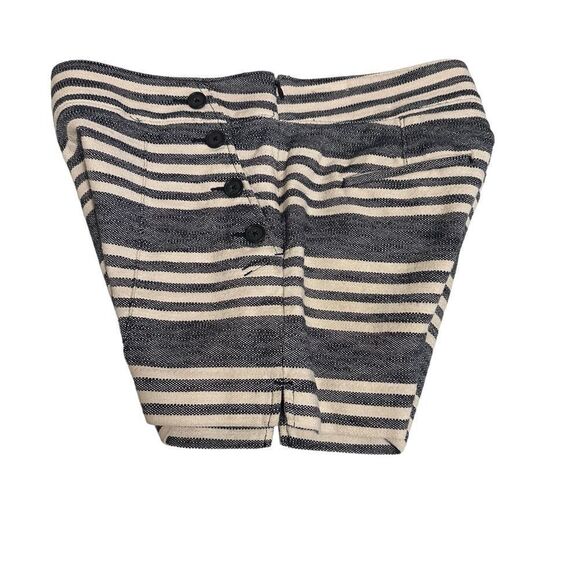 Ann Taylor Loft Sailor Striped Blue & White Shorts Sz 2 - Picture 3 of 9